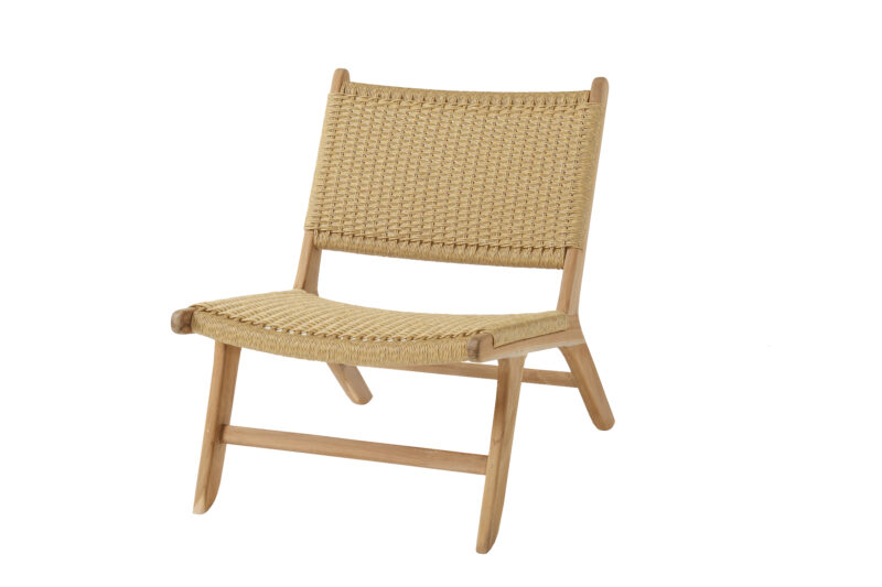 wooden lounge chair