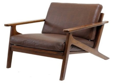 wooden lounge chair