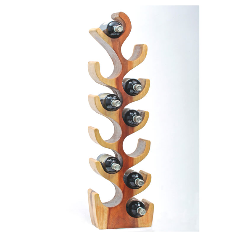 wooden wine bottle holder