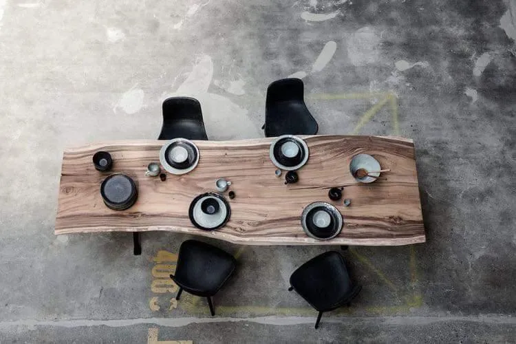 live Edge teak table