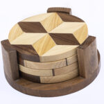 wooden coaster set
