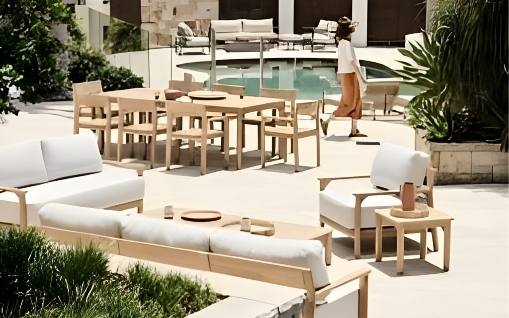 poolside teak furniture