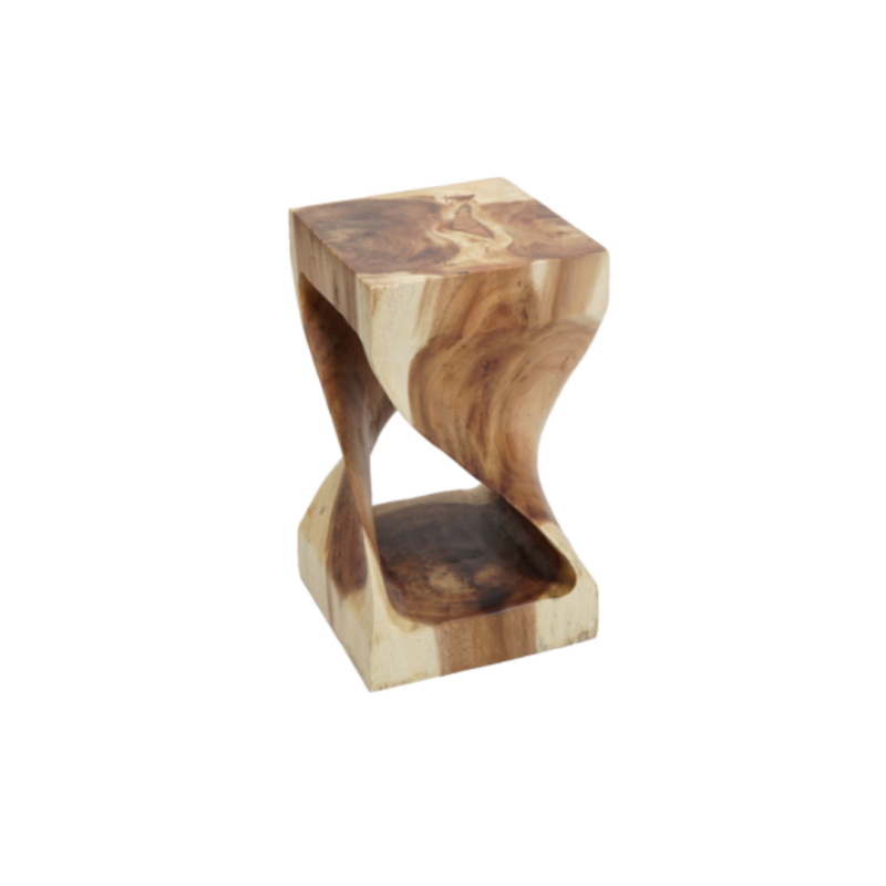 wooden stump table