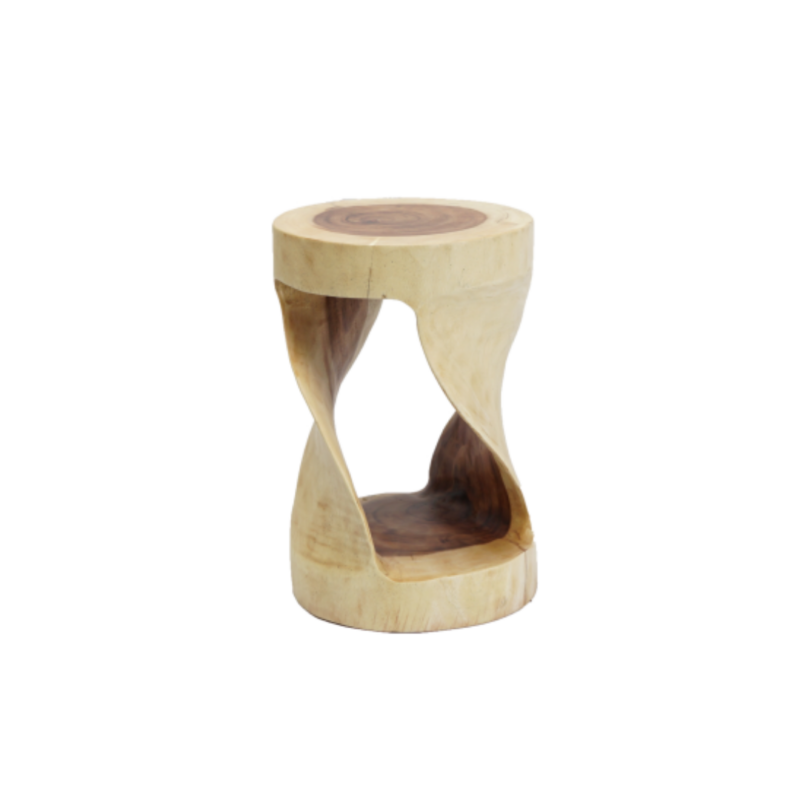 wooden stump table