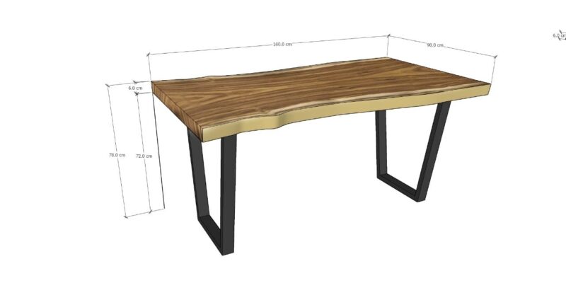 live edge desk top